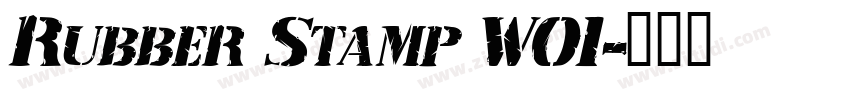 Rubber Stamp W01字体转换 Rubber Stamp W01字体转换